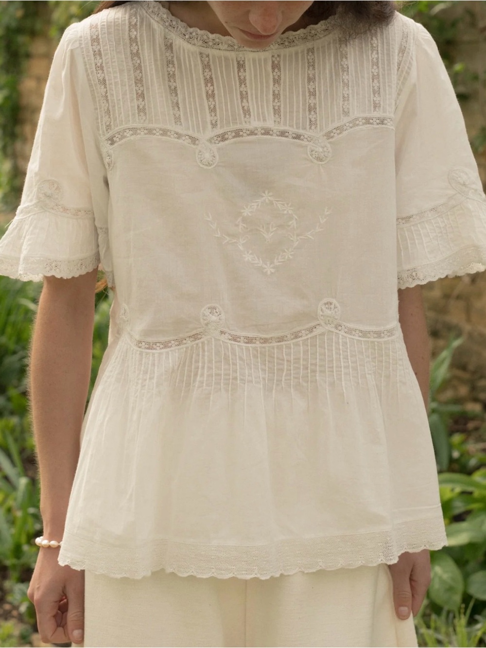 Gillian Stevens Astrid Blouse in Salt